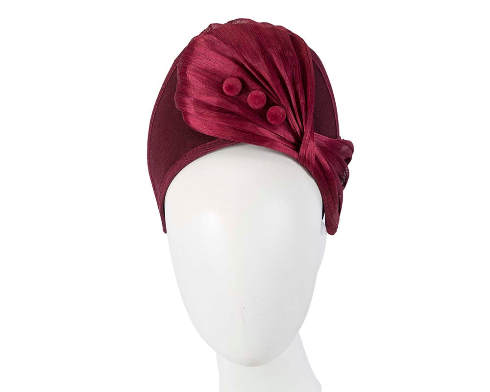 Burgundy wine crown winter fascinator by Fillies Collection